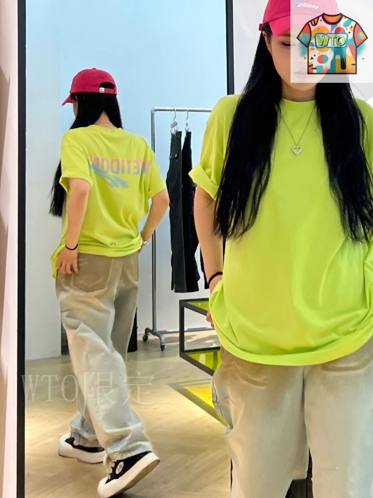 【関税込み】We11done トープ Lettering フーディ 今日特価】WE11DONE Gradient Wave Letter Dopamine Tee