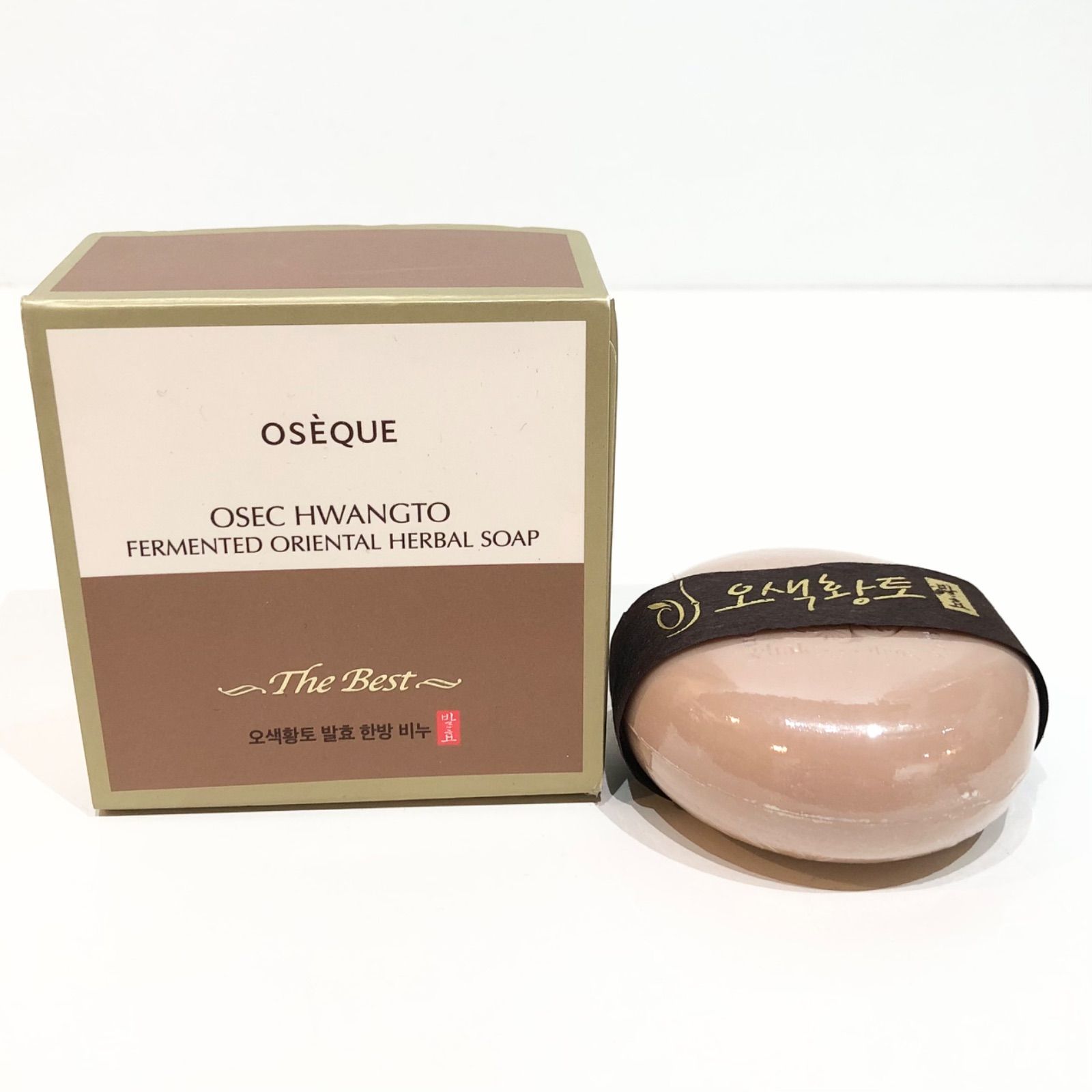 1004927 韓国 五色黄土発酵漢方石鹸 100g OSEQUE OSEC HWANGTO FERMENTED ORIENTAL HERBAL  SOAP THE BEST 松鶴 ソンハク 美肌 石けん 天然 漢方 発酵 オジェク - メルカリ