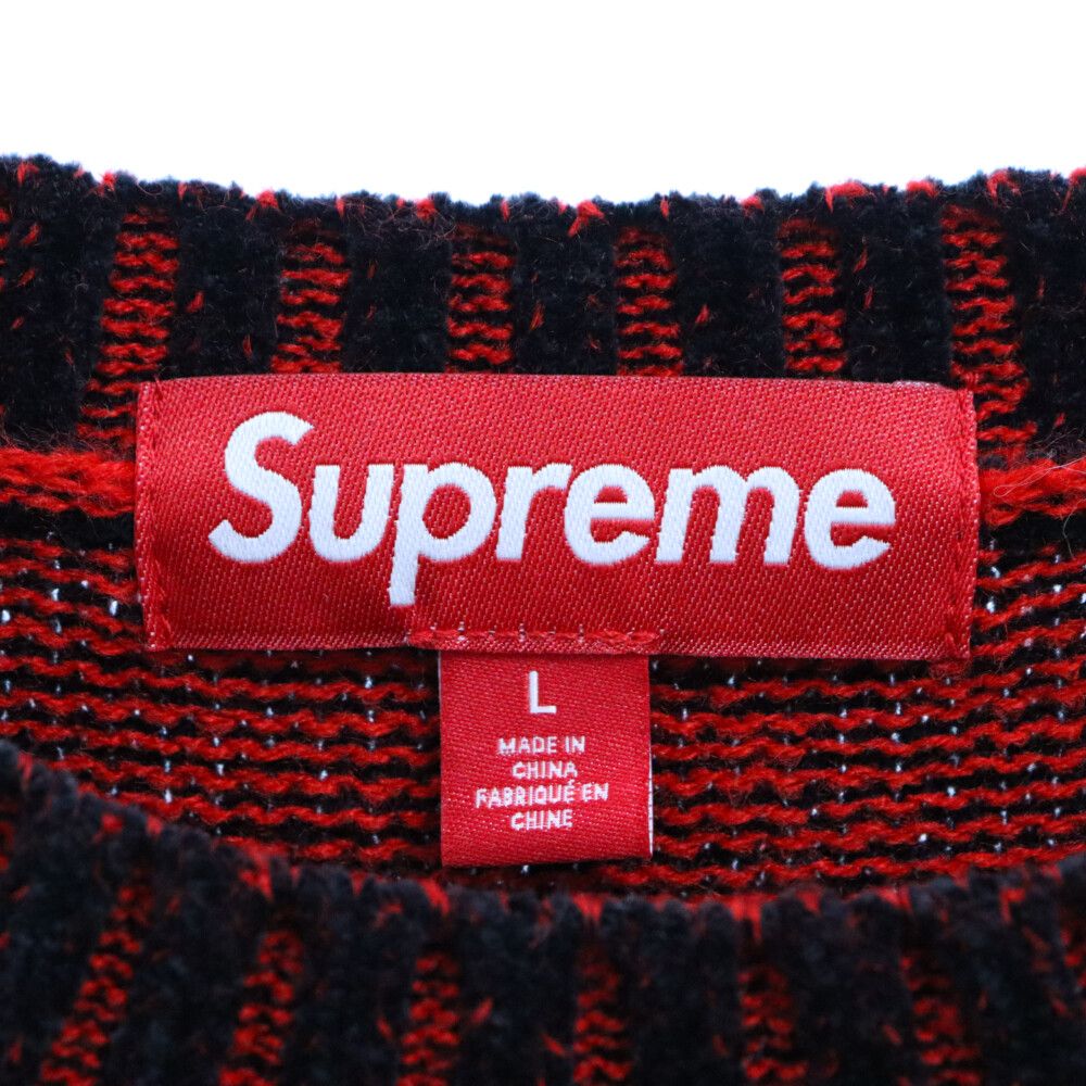 Supreme 赤 ニットセーター クルーネック ☆Supreme☆送関込☆激レア 