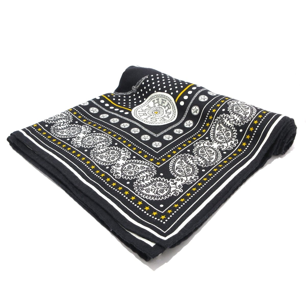 HERMES(エルメス) ストール(ショール)美品 カレ140/カレジェアン 黒×白  