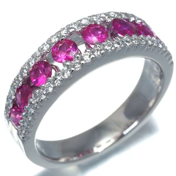 ルビー 0.88ct ダイヤ ダイヤモンド 0.29ct リング Pt900 #163470  