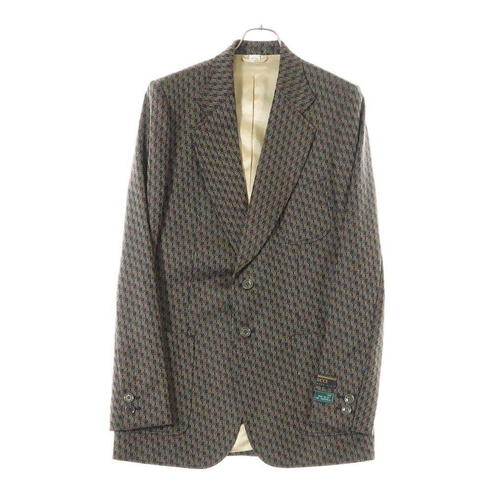 GUCCI (グッチ) ウールテーラードジャケット スラックスパンツ GUCCI 良品 グッチ ウール 2B シングル テーラードジャケット+