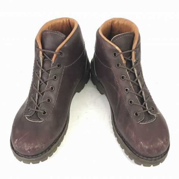 80 s-90 s イタリア製ビンテージ PALONS 本革 トレッキングブーツ 39 24.5 茶系 STELVIO 登山 山登り Vintage boots WB 35-6