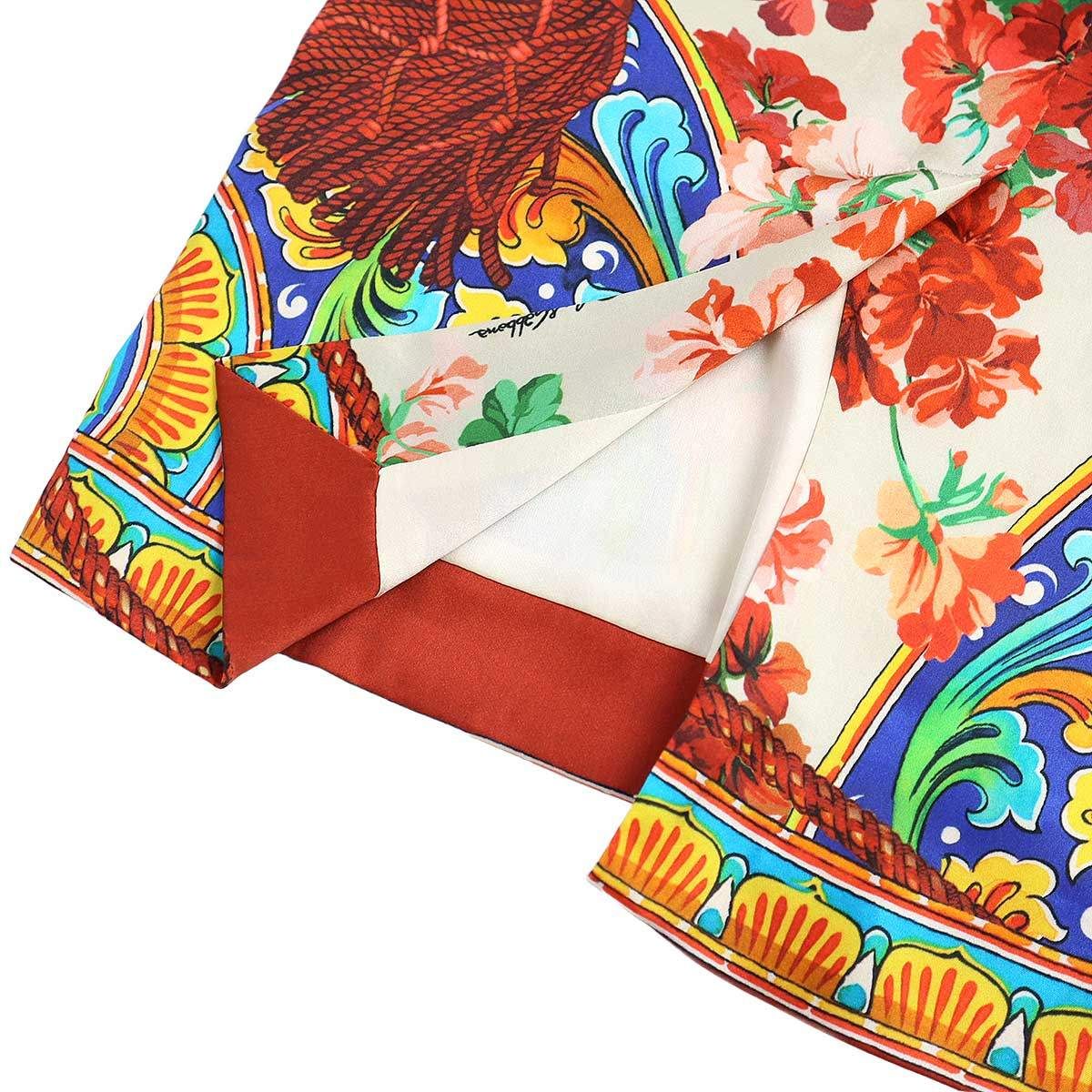 DOLCE&GABBANA ドルチェ＆ガッバーナ フラワーマヨリカシルク