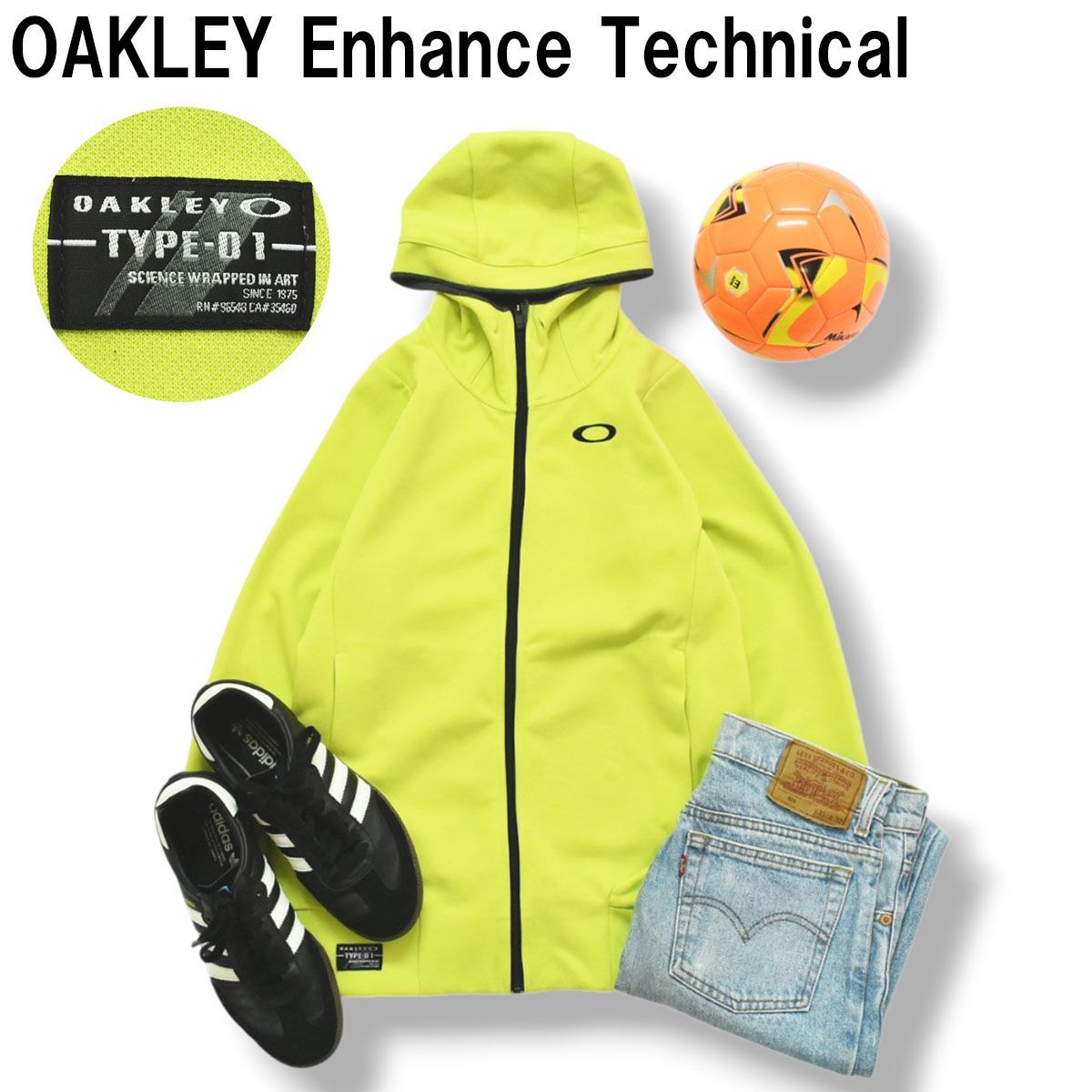 オークリー OAKLEY 461489JP トレーニング テクニカル ジャケット ジップ パーカー トレーナー TYPR－01 Enhance Technical Fleece Jacket M ネオンイエロー メンズ