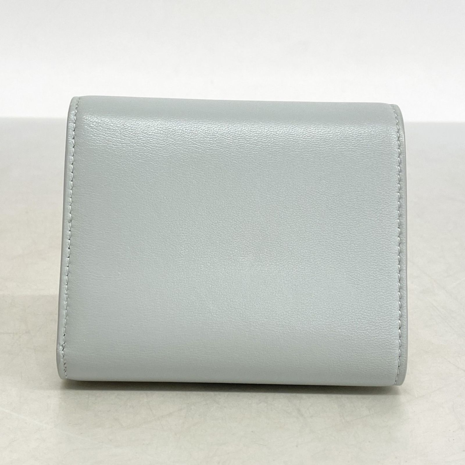 CELINE 三つ折り財布 グレー　トリオンフ セリーヌ(Celine) セリーヌ 三つ折り財布 トリオンフ レザー