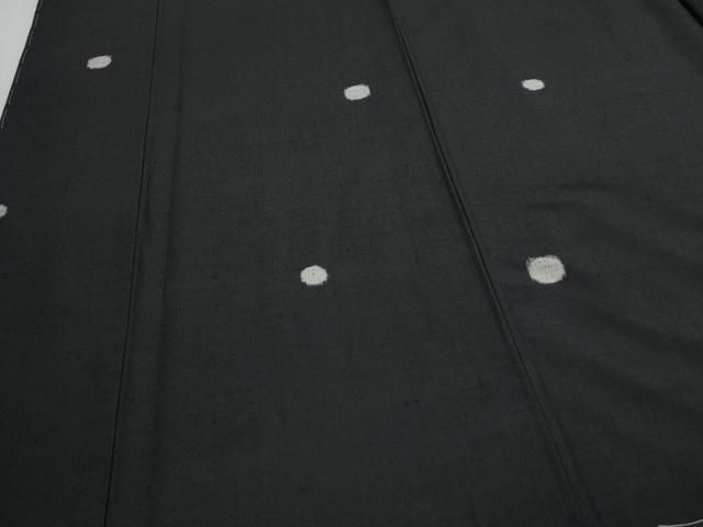 平和屋着物●上質な紬  あられ　黒地　正絹　逸品　未使用　CAAS0388th 平和屋着物○上質な紬 あられ 黒地 正絹 逸品 未使用 CAAS0388th