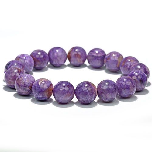 K2006-3〕約12mm チャロアイトシリカ ブレスレット Charoite