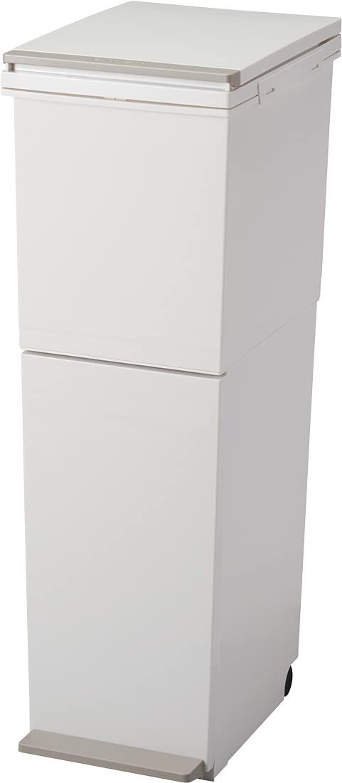 新着商品 アスベル フタ付きゴミ箱 リビング 38L 20L 18L 分別 ペダル2段スリム パッキン付 ホワイト