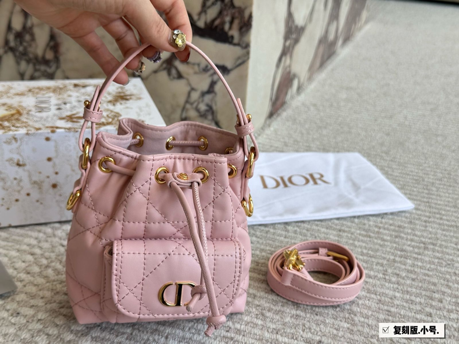 【Dior】ディオール★caro small★カロ スモール【ランク：A】 ディオール カロ スモールバッグ ホワイト 白[M9241UWHC] Dior