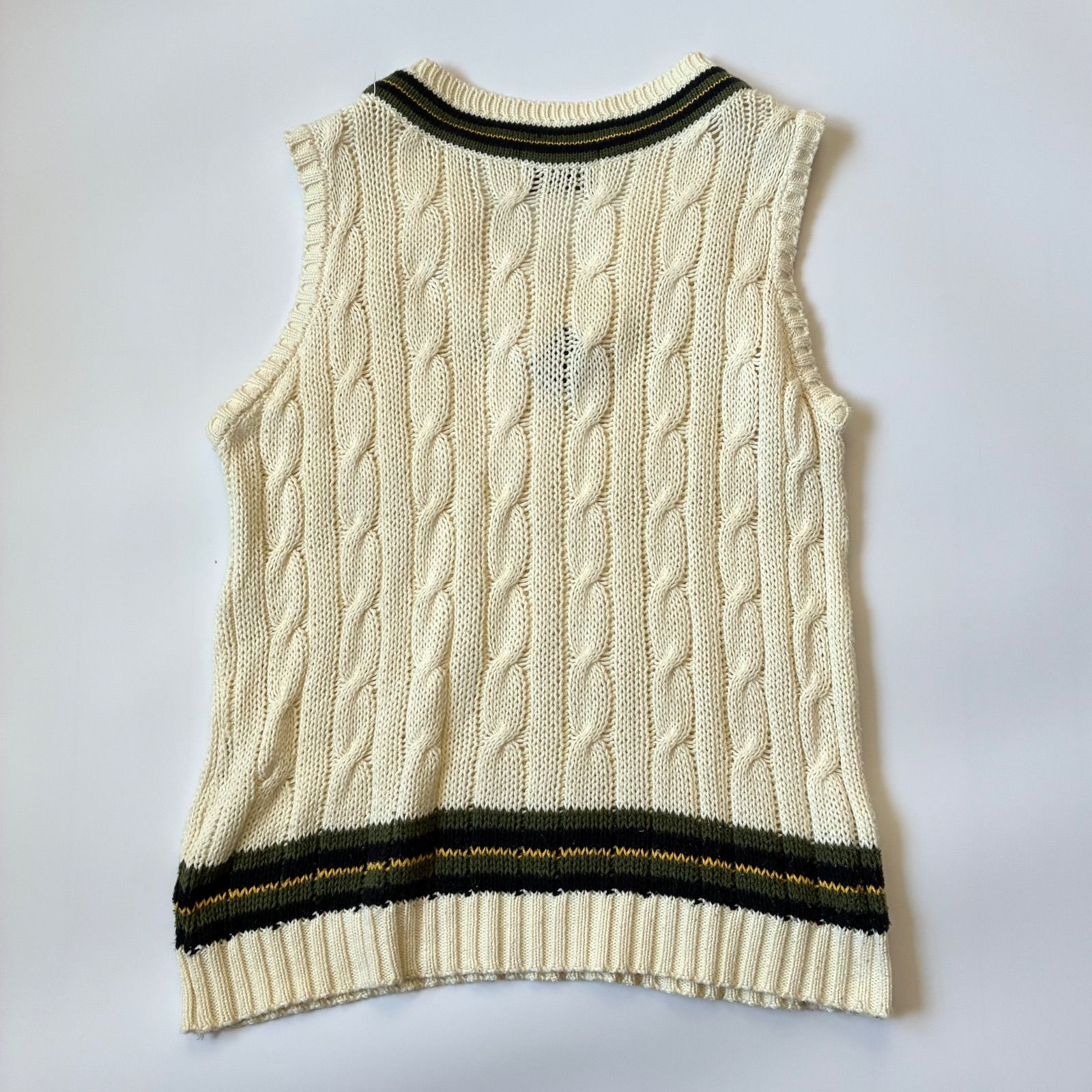 JAMES CHARLOTTE / コットン ケーブルニット チルデンベスト