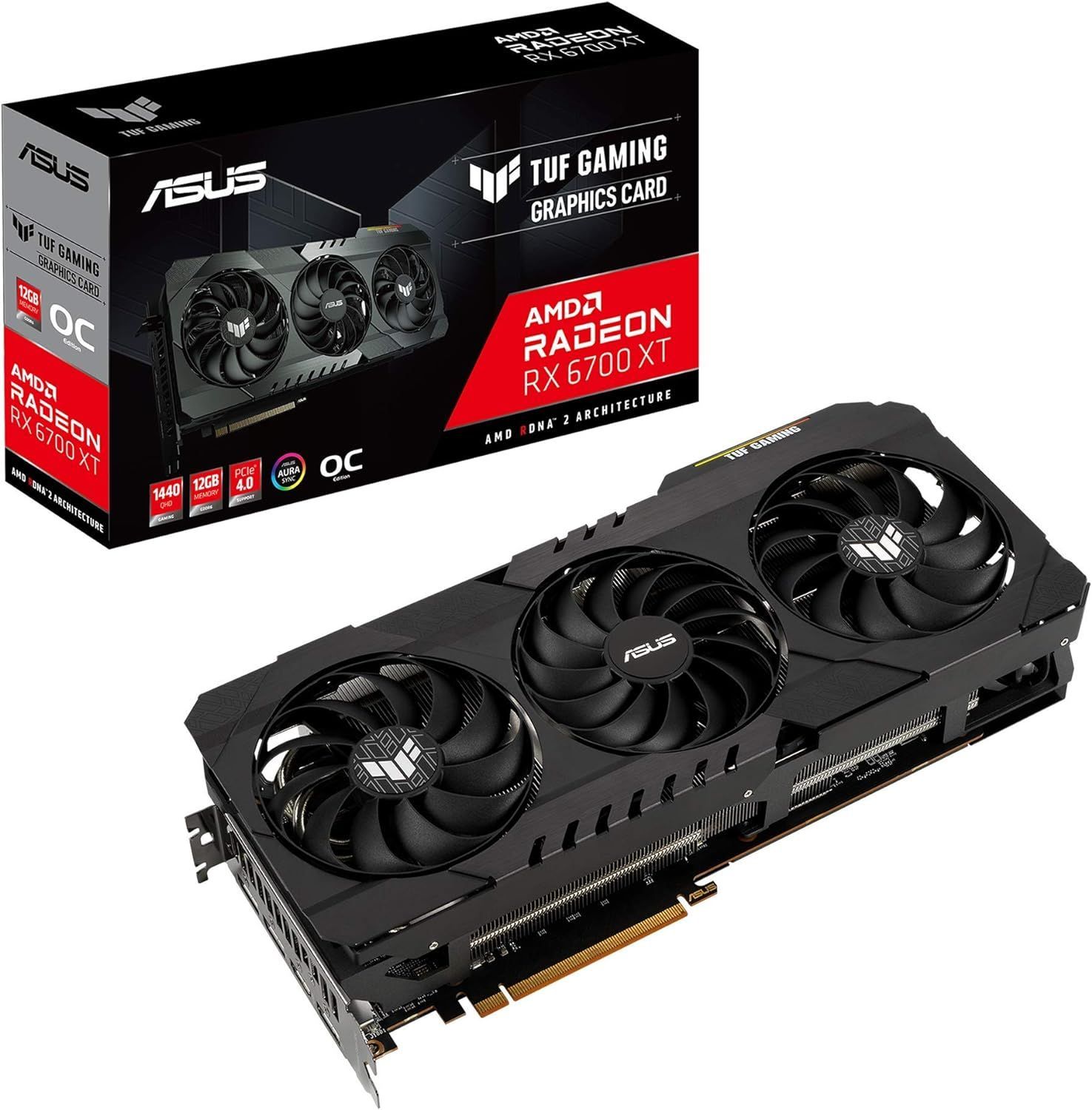 ASUSTek AMD Radeon RX6700XT 搭載 トリプルファンモデル 12GB TUF-RX6700XT-O12G-GAMING