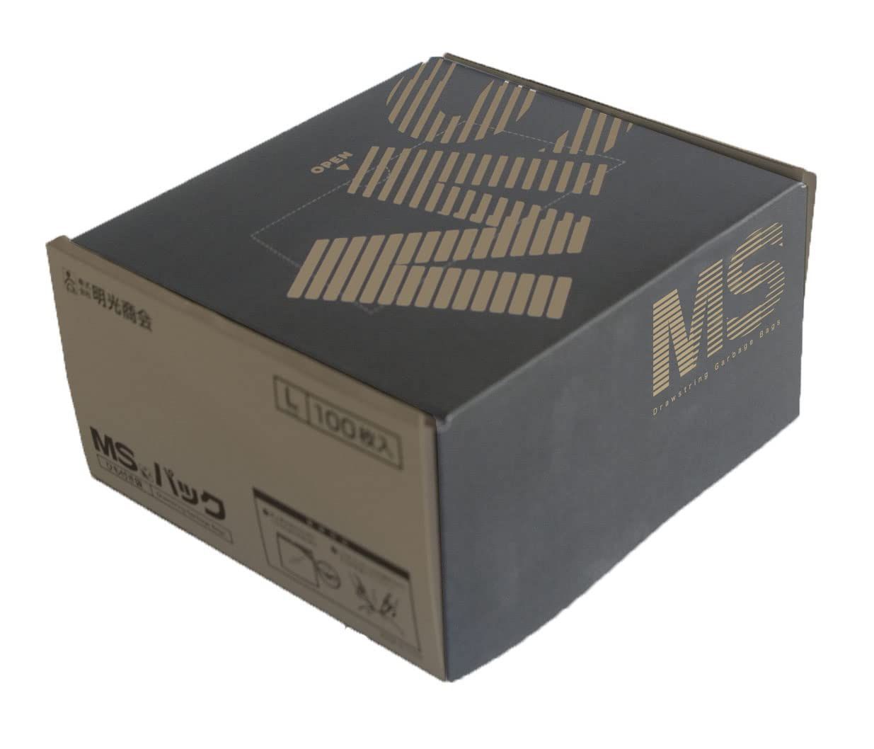 明光商会 シュレッダー用ごみ袋 100L 口幅100×深さ85センチ MSパック L ひも付き 100枚入り