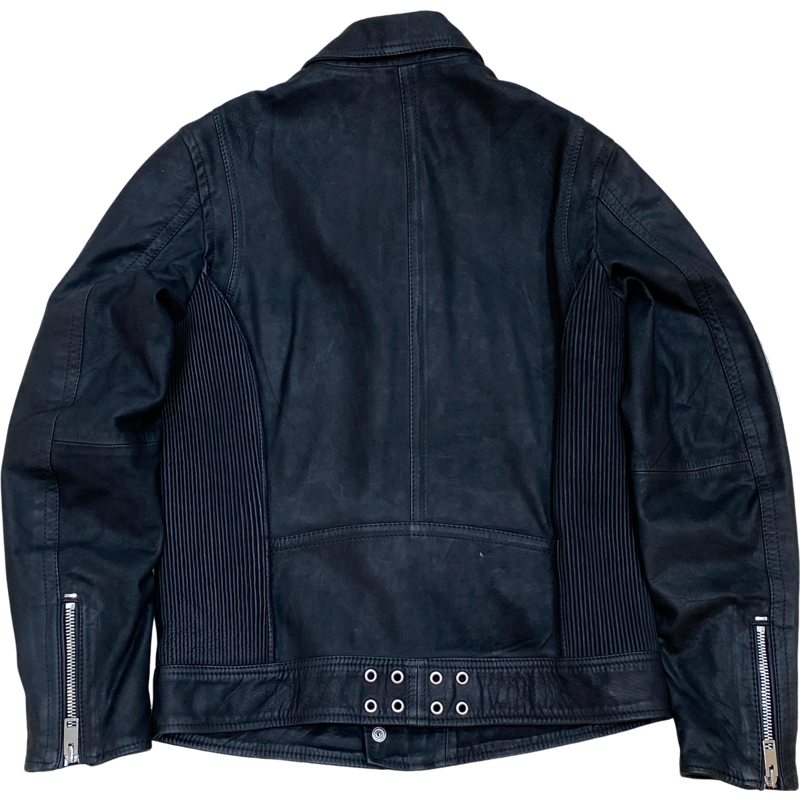 【国内正規品】DIESEL メンズ 牛革 レザージャケット ブラック Ｍサイズ