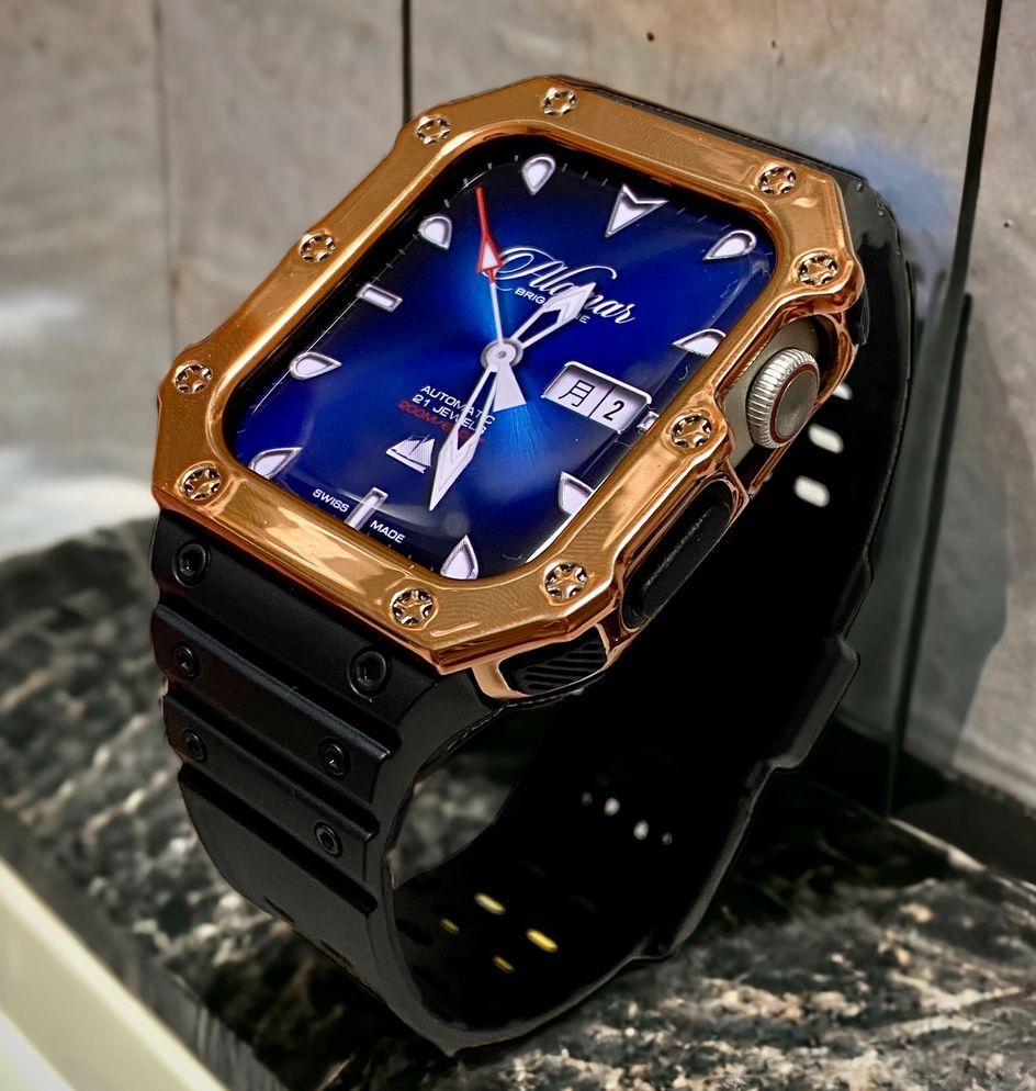 ブラック グリーン applewatchバンド ステンレス カバー