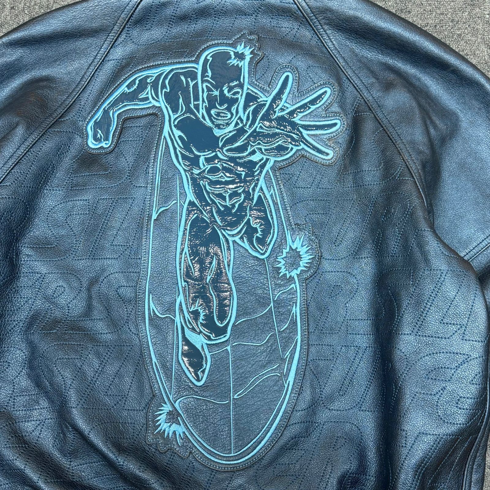 国内正規 Supreme 22SS Silver Surfer Leather Varsity Jacket