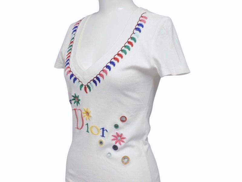美品　vintage ディオール ガリアーノ期 刺繍　ロゴ tシャツ 半袖 楽天市場】【中古】美品 クリスチャンディオール Tシャツ