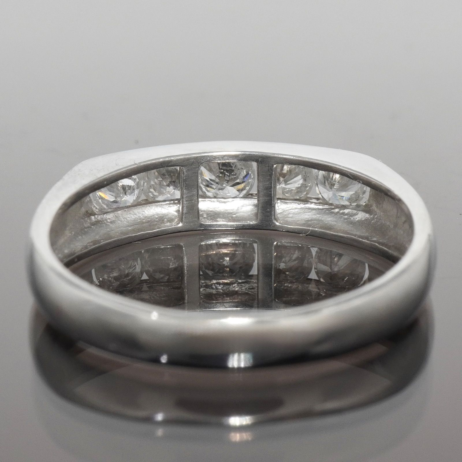 ダイヤモンド 指輪 ダイヤ リング0.50ct プラチナ 5石 一文字 - メルカリ