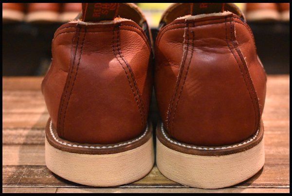 【8E 良品 90'S】レッドウィング 8145 ロメオ サイドゴア 赤茶 オロラセット ローカット 短靴 ブーツ redwing HOPESMORE【ED153】