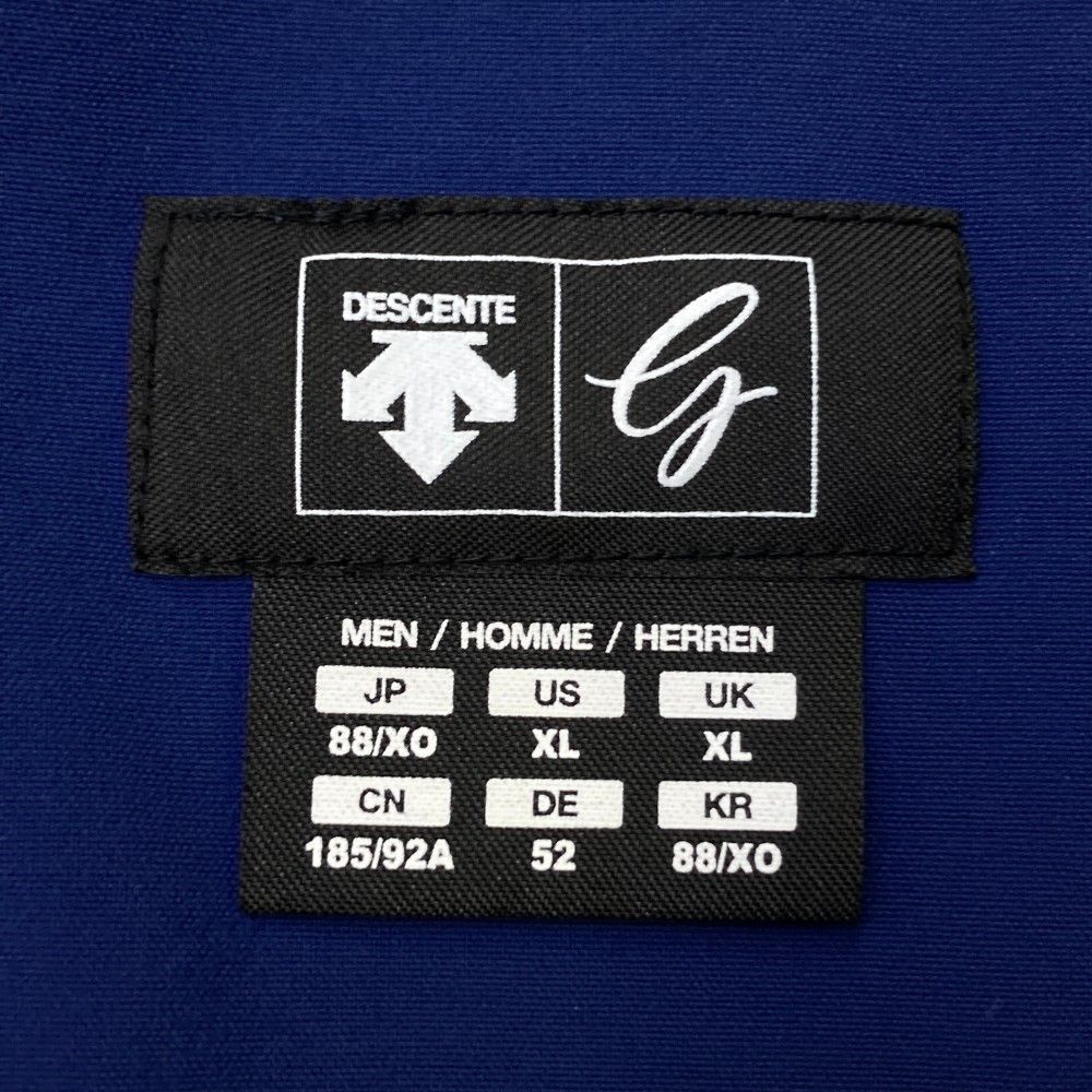 サイズ：XO DESCENTE GOLF デサントゴルフ  ストレッチ ロングパンツ  ネイビー系 [240101461218] ゴルフウェア メンズ ストスト DESCENTE GOLF デサントゴルフ ストレッチ ロングパンツ