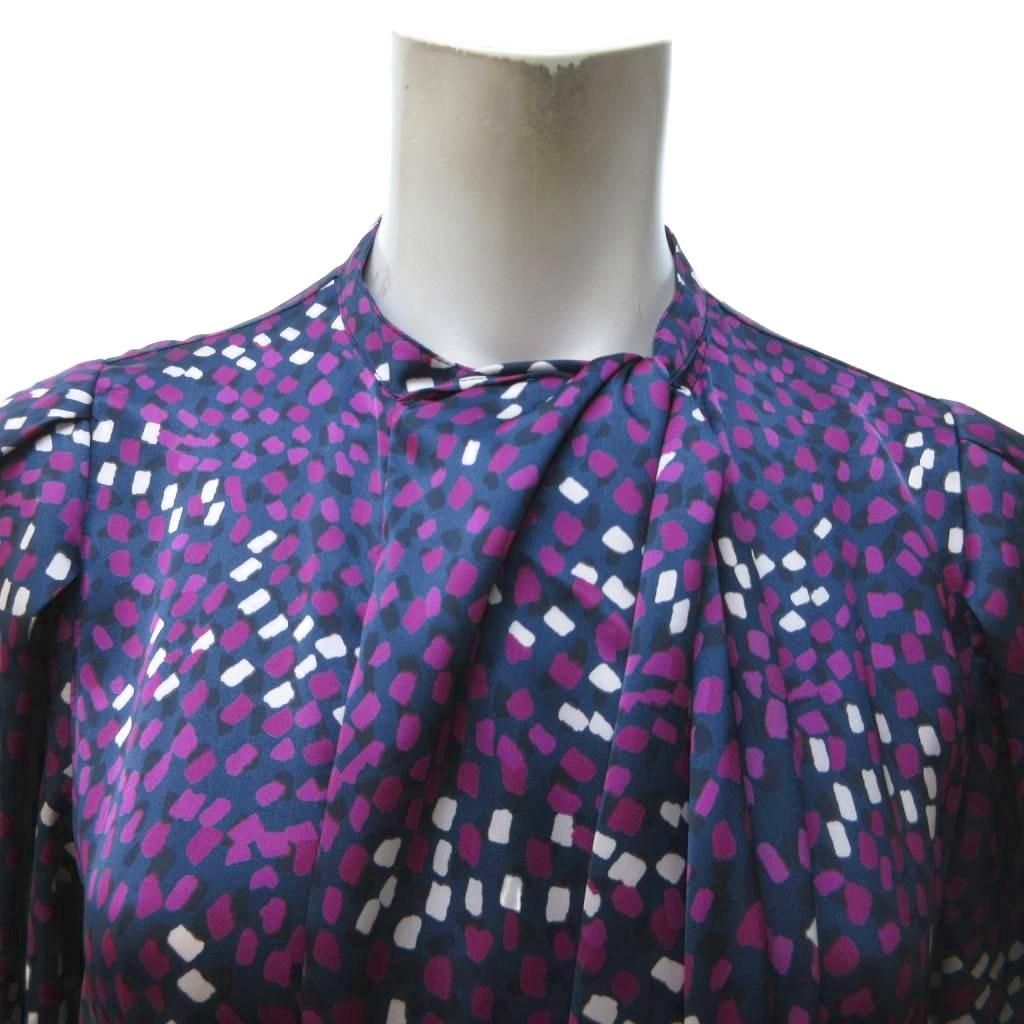 人気 エストネーション ESTNATION ストライプシャツワンピース パープル 人気 エストネーション ESTNATION ストライプシャツワンピース