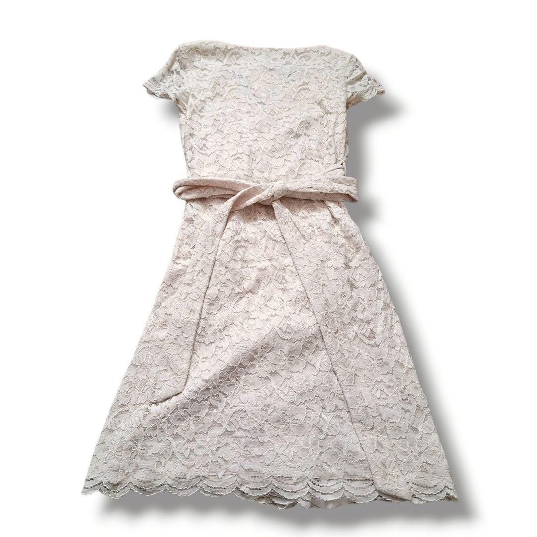 a47 DF STUDIO ワンピース レース ラップ リボン ひざ丈 M