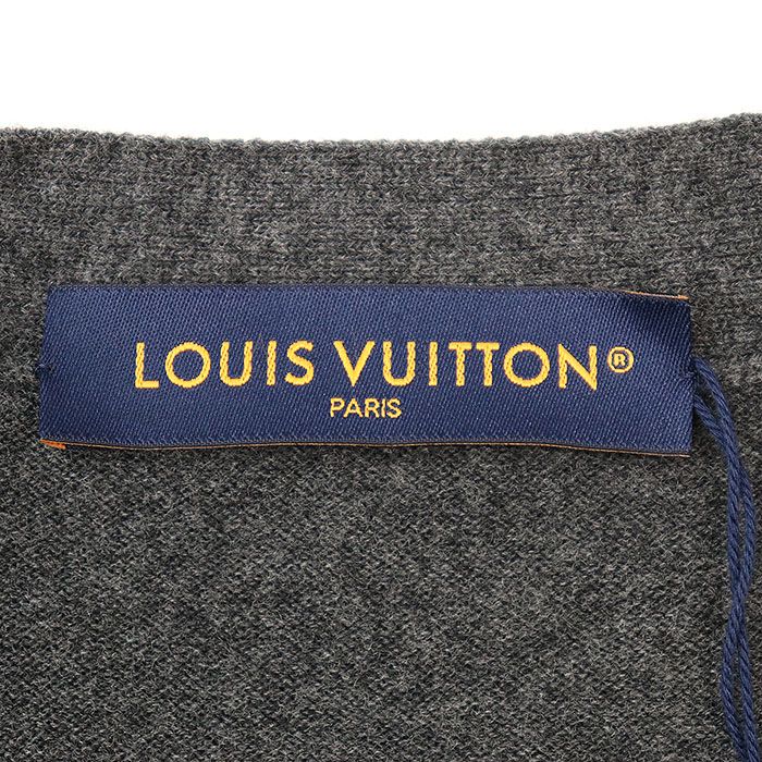 【RHM】ルイ・ヴィトングレー ロゴパターン 新品同様】LOUIS VUITTON ルイ・ヴィトン カーディガン 2023SS