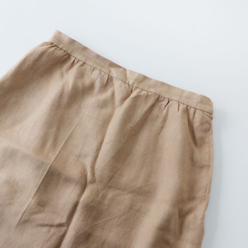 エルメス HERMES サイドスリットスカート 42/ベージュ ボトムス 