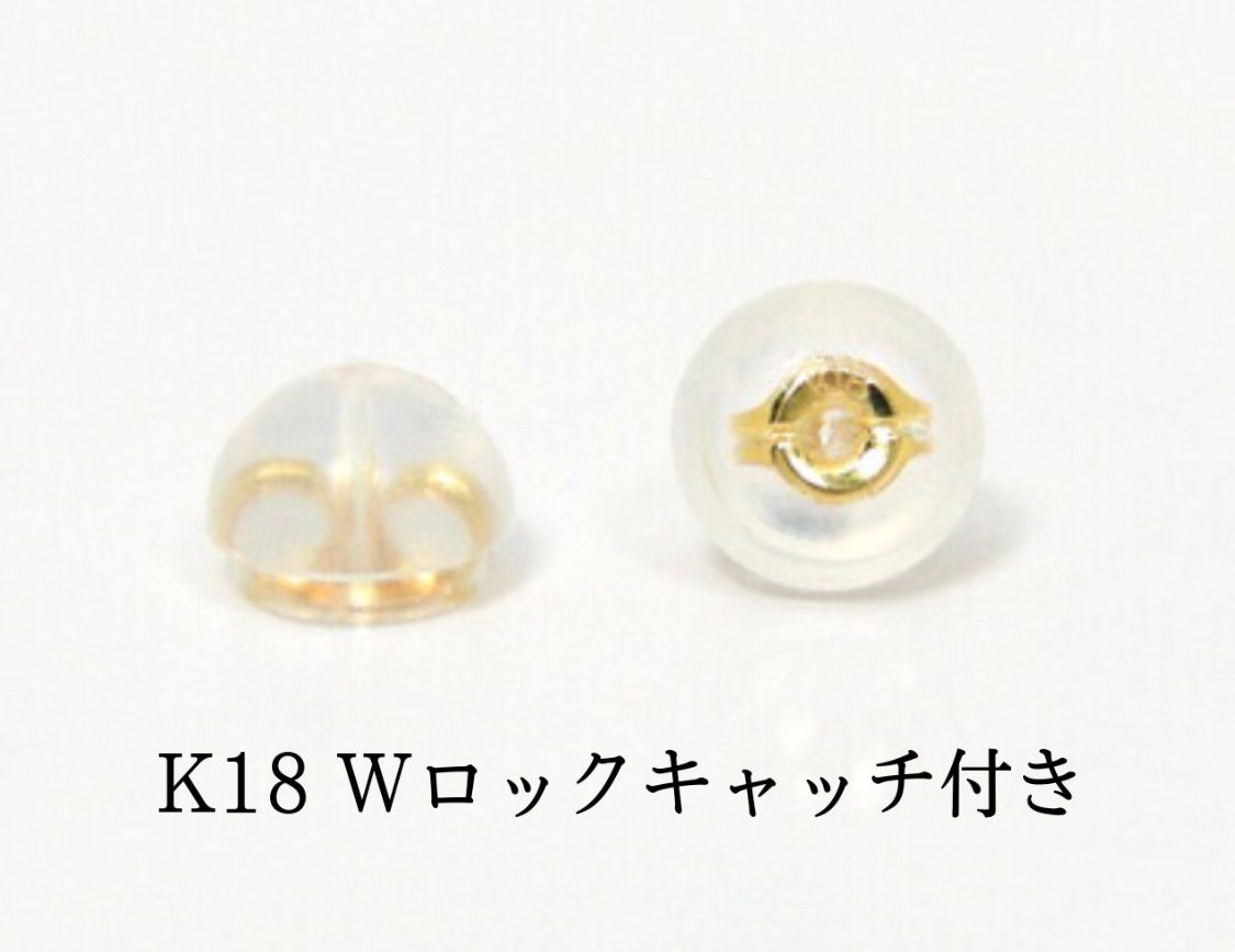 新品】K18 18金 18k 5mm 天然石ライトシトリン ピアス 1ペア - メルカリ