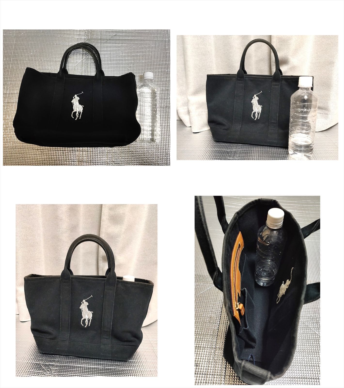 POLO Ralph Lauren ラルフローレン トートバッグ 黒キャンバス地