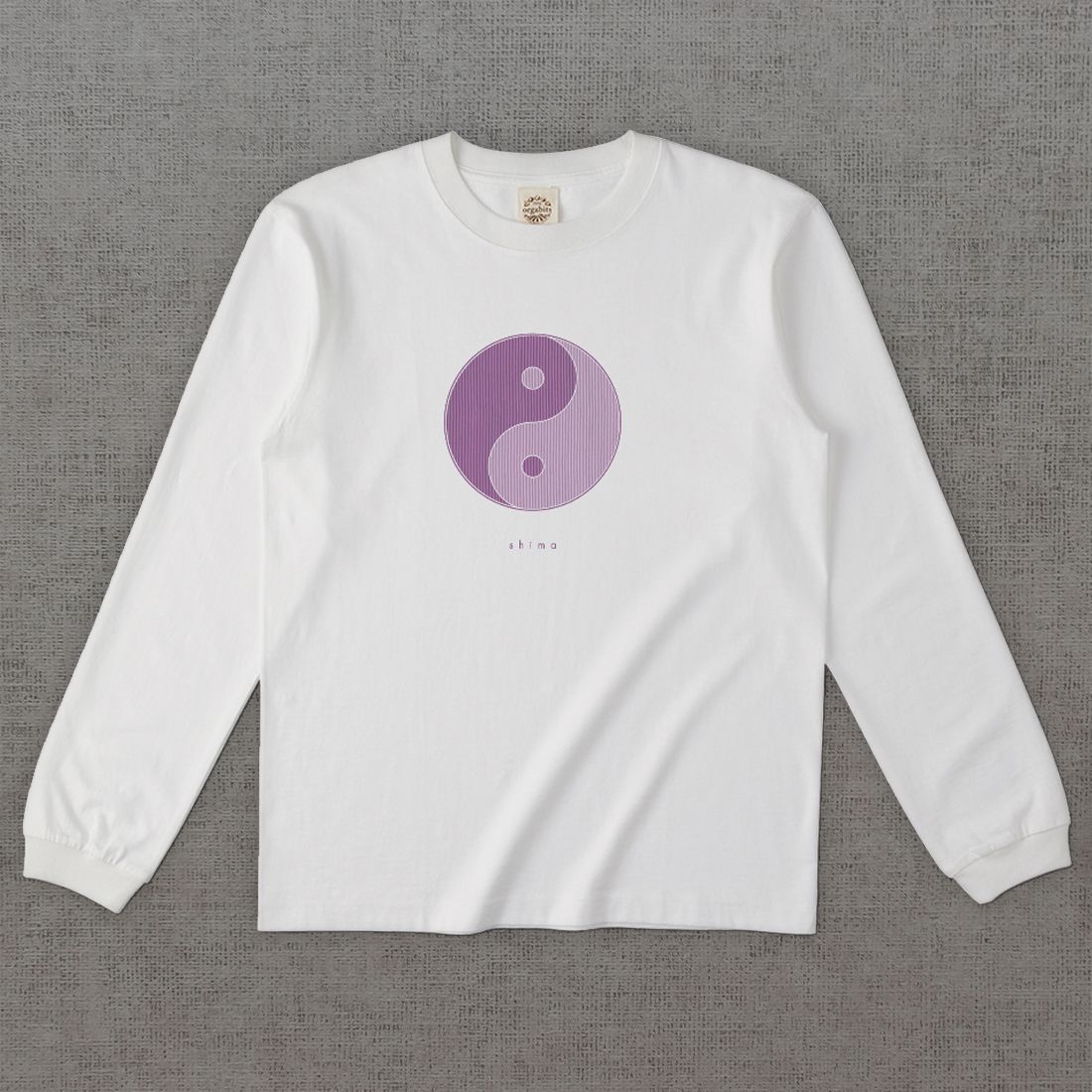 和柄長袖Tシャツ　小紋 縞 -彩・円- ［長袖］