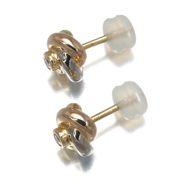 カルティエ ピアス ダイヤ ダイヤモンド ベビートリニティ K18YG/WG/PG  