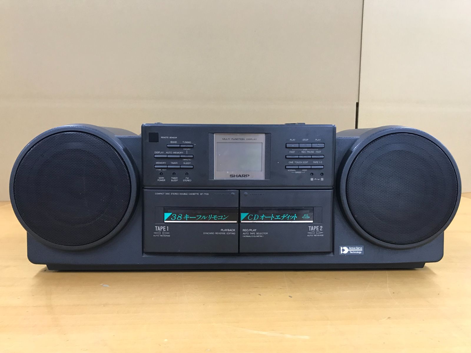 38-867 SHARP QT-77CD コンパクトディスクステレオダブルカセット 9657