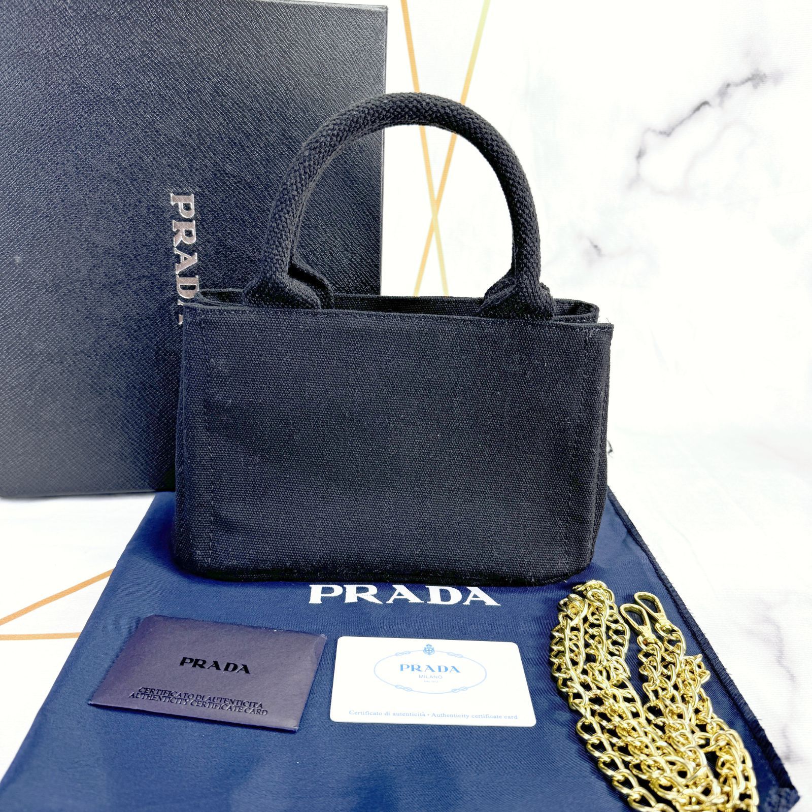 美品 値下げ】プラダ PRADA カナパ ミニ 2WAYバッグ ハンドバッグ ショルダーバッグ キャンバス ブラック 箱付き 即日発送 - メルカリ