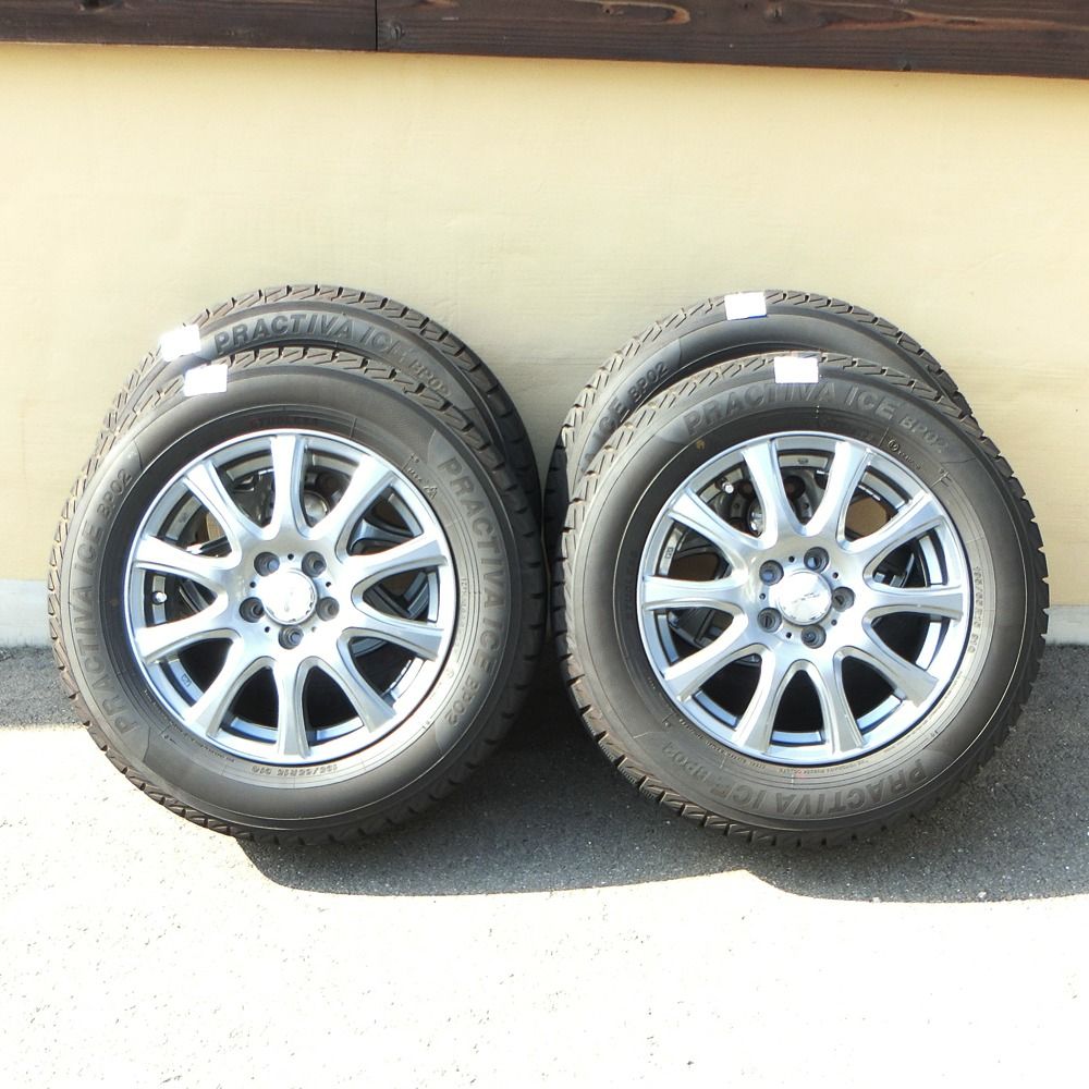 スタッドレスタイヤ 195/65R15 ヨコハマ製造 6J IN43 PCD114.3 プラクティバアイス BP02 _ その他雑貨