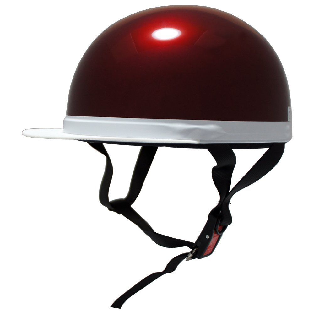 【特価商品】フリーサイズ キャンディレッド SGマーク適合品 BB-300 半キャップ 白ツバ バイク用ヘルメット [ビーアンドビー]