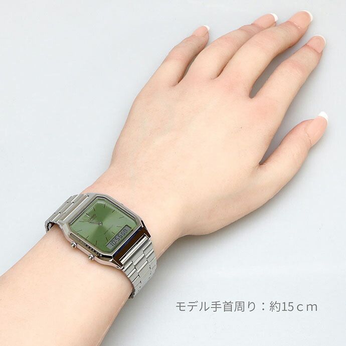CASIO 腕時計 カシオ 時計 ウォッチ チープカシオ チプカシ アナデジ クオーツ ヴィンテージシリーズ ユニセックス デュアルタイム グリーン AQ-230A-3AMQY [並行輸入品]