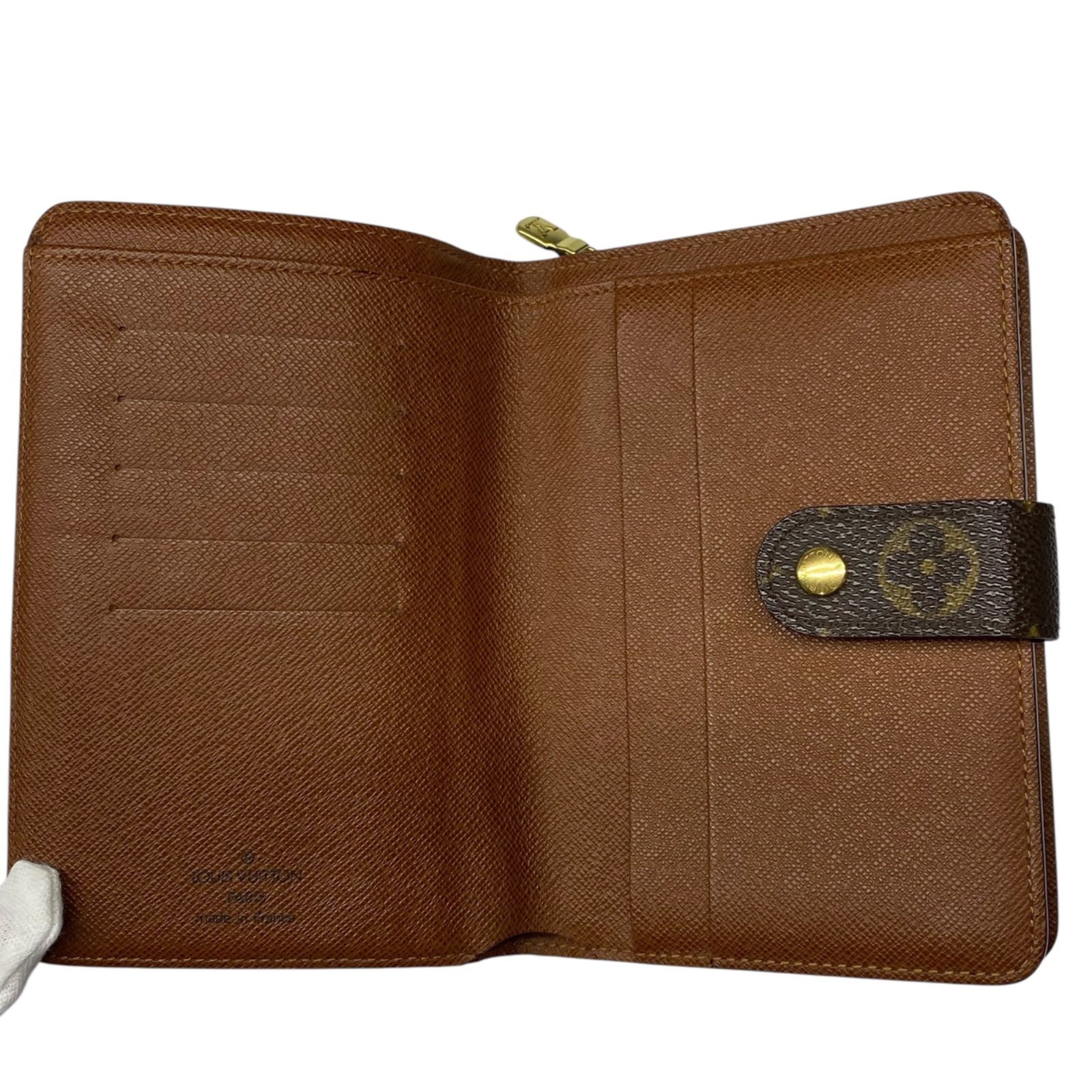 ○ルイ ヴィトン LOUIS VUITTON ポルト パピエ ジップ モノグラム 二