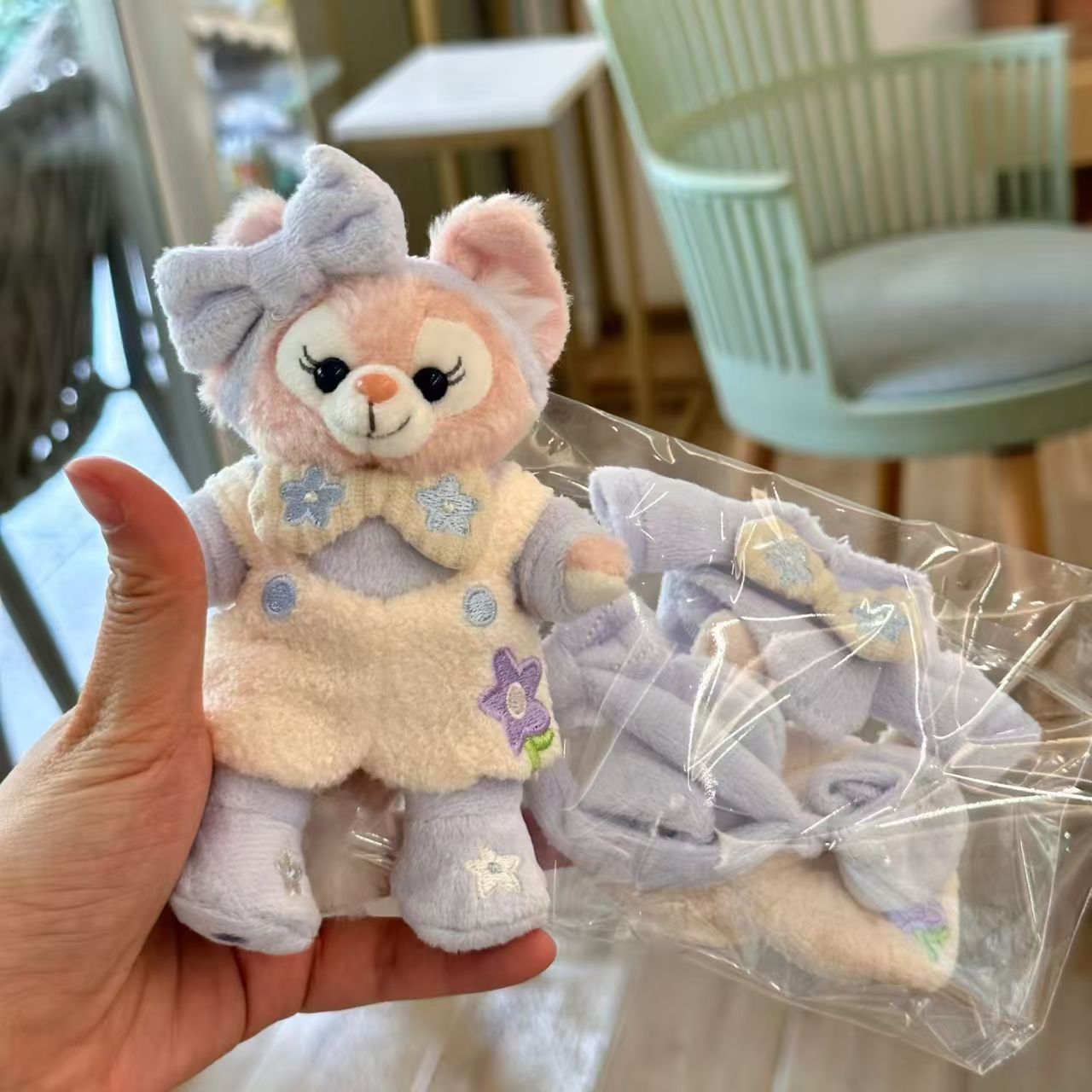 上海ディズニー　リーナベルぬいぐるみキーチェーン　パジャマリラックス 上海ディズニー ファッショナブルでキュート リーナベル