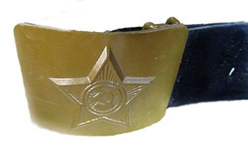 ソビエト軍 兵士 キャンバス フェイクレザー ベルト グリーンバックル付き