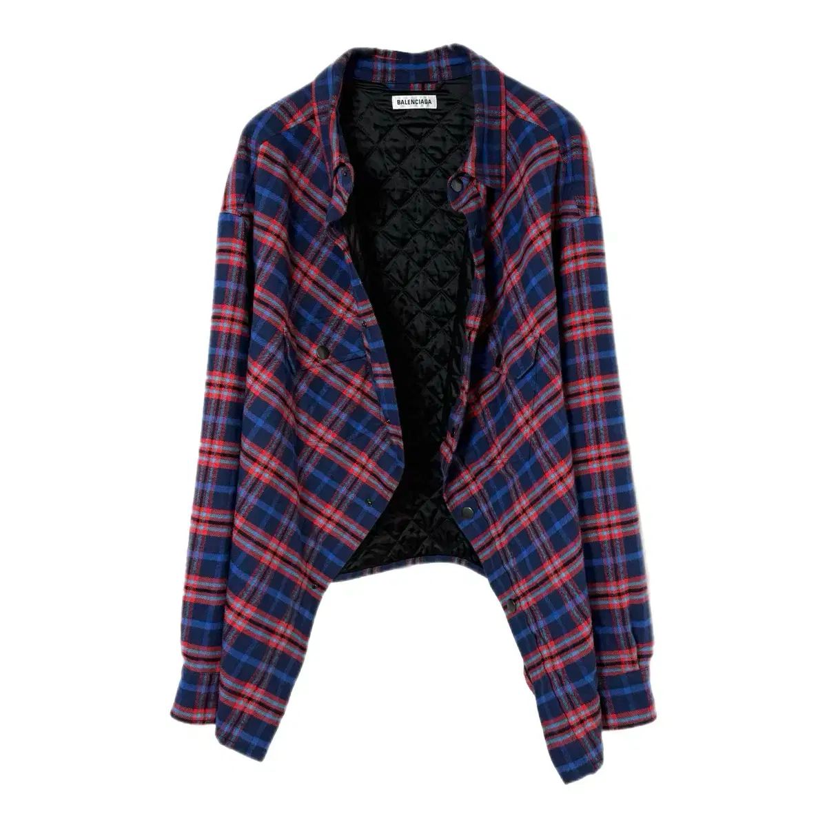 バレンシアガ（Balenciaga）　チェックシャツ BALENCIAGA - BALENCIAGA ウール混 チェックシャツの通販 by