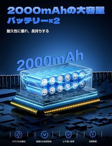 XGAGHBレシプロソー 電動 ノコギリ 2000mAh 2個バッテリー付き-替刃8本 無段変速 21V 充電式ノコギリ セーバーソー 小型 枝切り 竹を切る 庭木の剪定 粗大ごみ切断 木材切断 金属切断 収納ケース 付き 日本語取扱説明書付き 青いmp