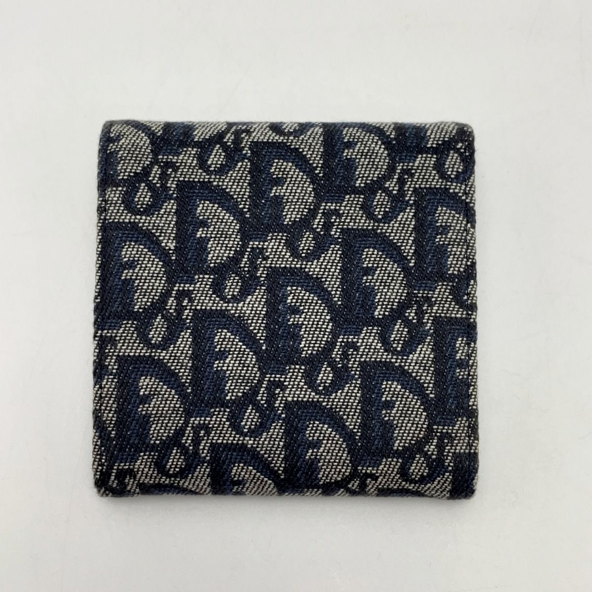 Christian Dior クリスチャンディオール トロッター オブリーク 3つ折り財布 BM0091 ネイビー 箱 袋有