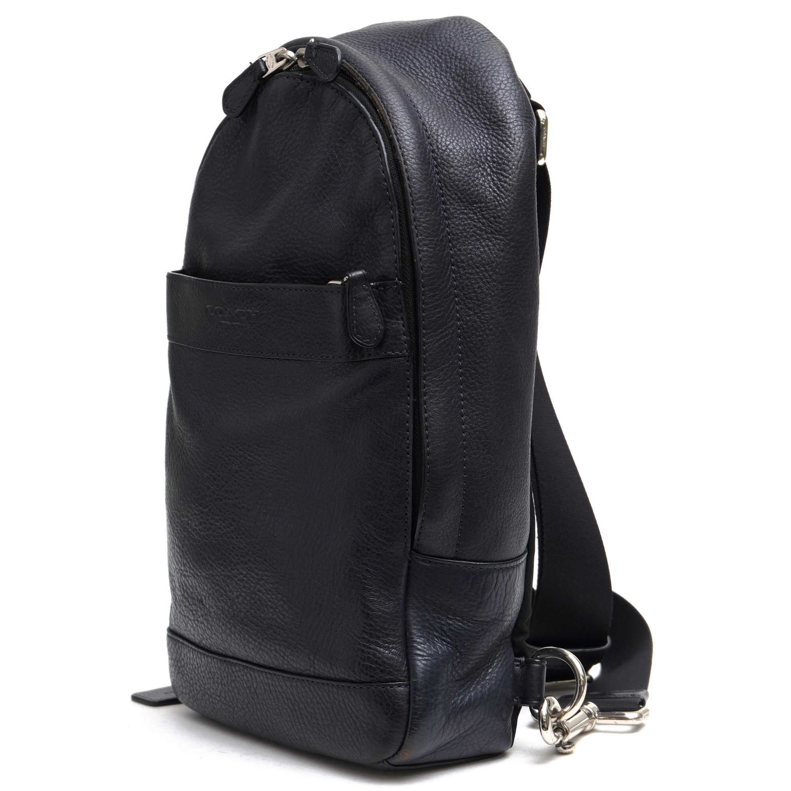 コーチ COACH バッグ ショルダーバッグ 鞄 メンズ 男性 男性用レザー 革 本革 ネイビー 紺 F71751 CAMPUS PACK IN SMOOTH LEATHER スリングバッグ ボディバッグ シボ革 シュリンクレザー