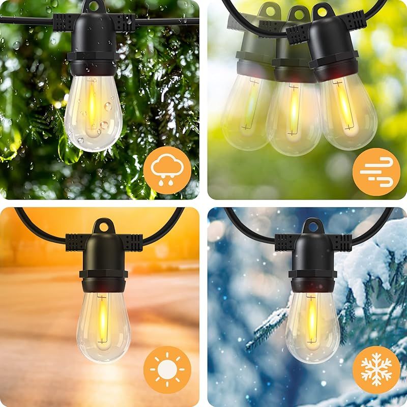 NEWGALE ファイヤーフライ LED ストリングライト 12m 20球 屋外用