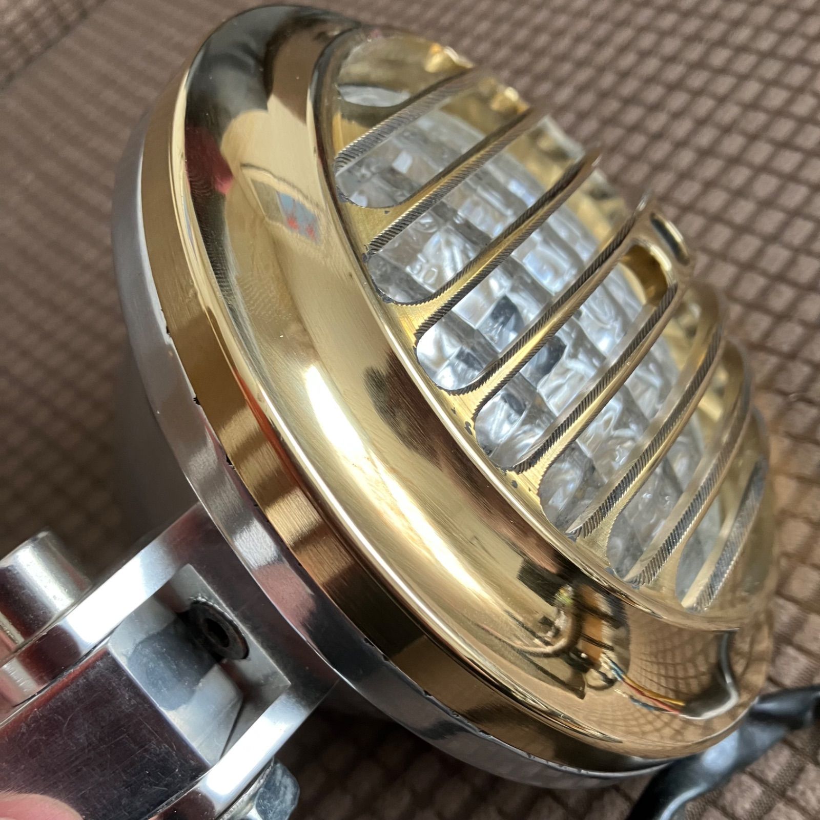 BRASS ハーレー アルミヘッドライト ビンテージ オールド