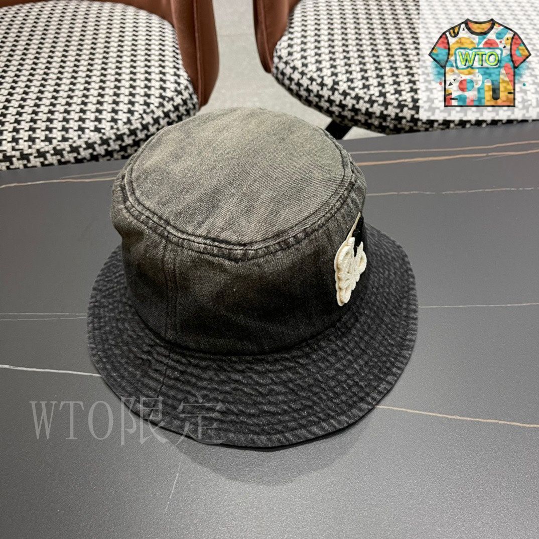 LOEWE デニムバケットハット　フィッシャーマンハット LOEWE 美品 ロエベ フレイド フィッシャーマン ハット デニム