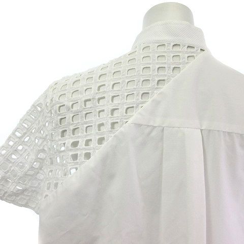 sacai　プレイド プルオーバーシャツ　スタッズ 切替 21002000168_1.jpg