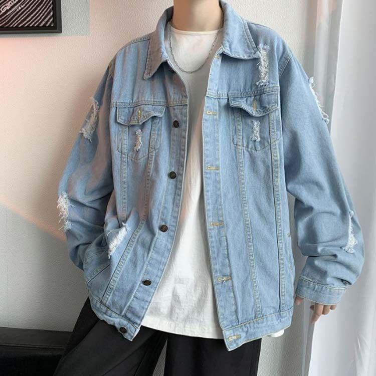 ダメージデニムジャケット　春夏　アウター ダメージ デニムジャケット メンズ Gジャン 春 アウター