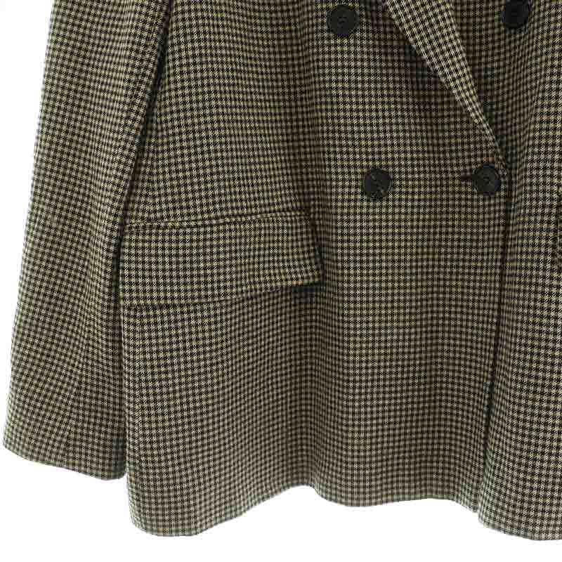 新品ZARA チェック柄 ダブルブレストジャケット 152cmパンツセット ザラ ZARA チェック ダブルブレストテーラードジャケット 総裏地